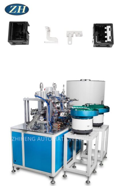 Máquina de rebitagem automática para a parte de contato estático e a complexidade movente do quadro de contato